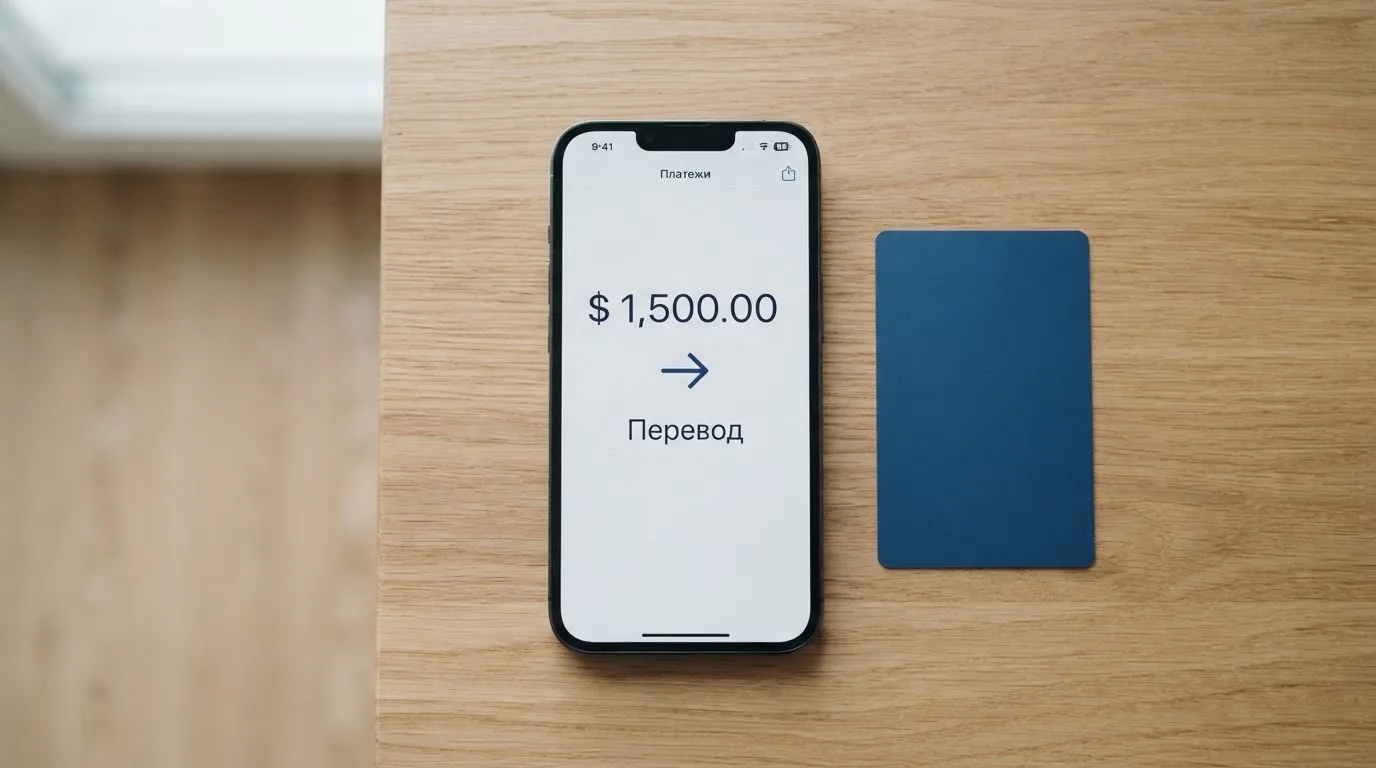 Телефон с экраном перевода стейблкоина